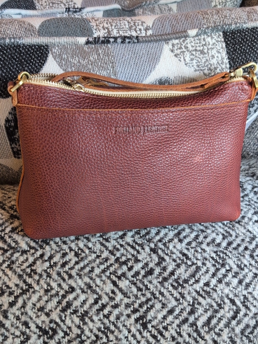 Portland Leather Nutmeg Small Poppy Crossbody Bag NWOT